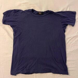 Vintage Ralph Lauren Double RL Men’s Blue T-shirt